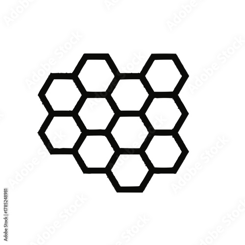 Honeycomb pattern illustration, modern design element, geometric texture artwork