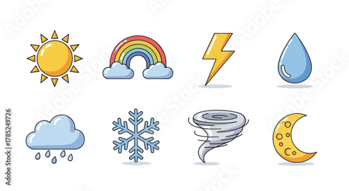 Cartoon space elements planet rocket spaceship astronaut helmet star moon