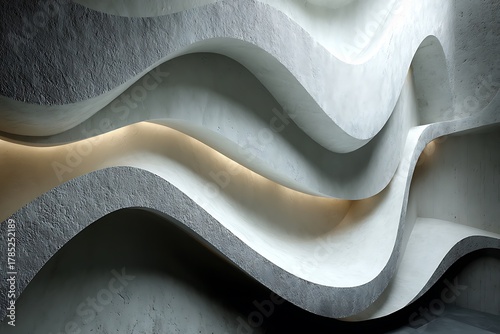 Luxury wave texture wall art design high resolution picture