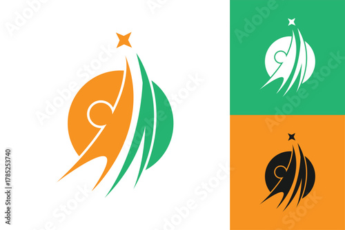 Motivation vector logo symbol for Life coaching logo, consulting logo icon design graphic template.