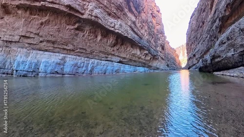 Rising Up Over Rio Grande in Santa Elena Canyon in Big Bend