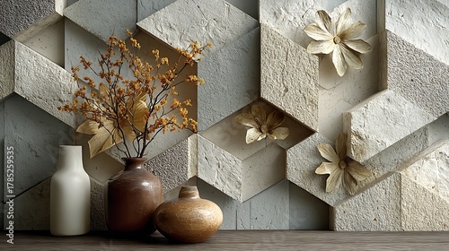 Stylish diamond geometric wall pattern for homes high resolution picture