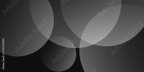 Dark black background abstract 3D geometric with wave effect decoration modern