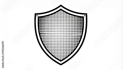 Wallpaper Mural Shield Icon in Black and White Protection and Security Graphic for Digital Design and UI Elements Torontodigital.ca