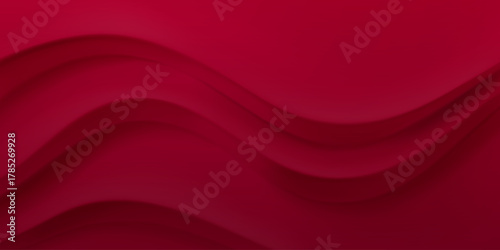 Dark red wavy background with smooth, flowing curves and subtle shading, creating a sense of depth and texture.