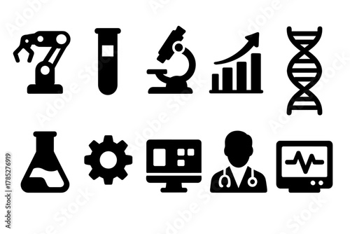 Music, audio linear icon set. Musical instruments, sound equipment icons collection