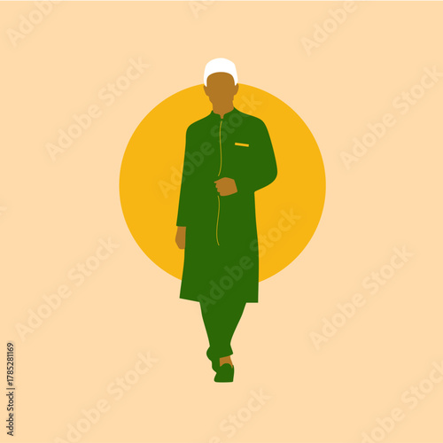 minimalist_vector_design_male_figure_muslim_black_attire