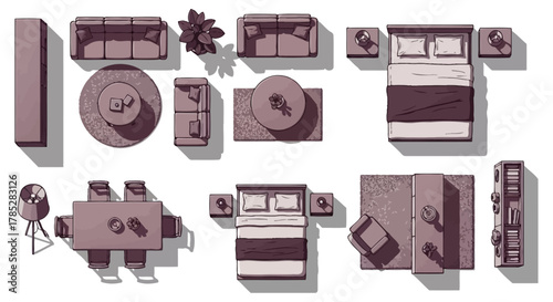 furniture arrangement ideas an interior designer creating a floor plan concept with sofa sets beds dining room table for architectural visualization decor