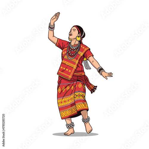 Tribal dancer culture tradition dance folk costume ethnic art