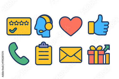 Communication and business outline icon set. Essential tools for effective networking.