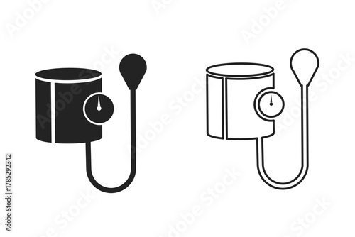Blood pressure meter icon thin line illustration. Vector illustration