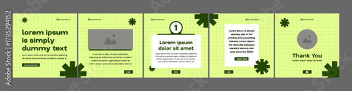 Creative social media slide templates for carousels