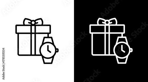 Smartwatch White Icon Set Design