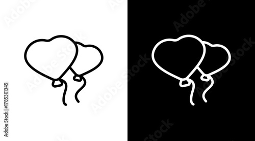 Balloon White Icon Set Design