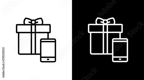 Phone White Icon Set Design