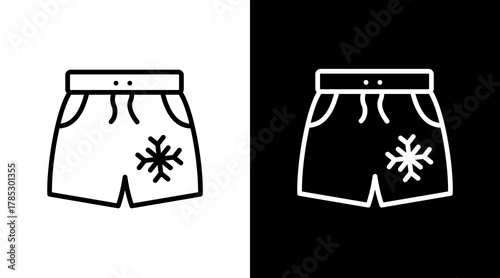 Shorts White Icon Set Design