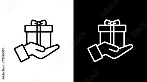 Giving White Icon Set Design