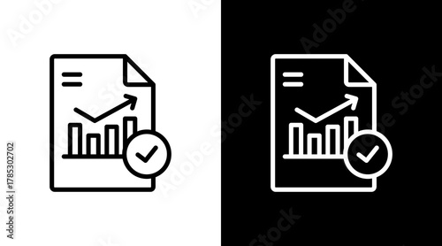 Business Results White Icon Set Design