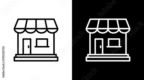 Retail White Icon Set Design