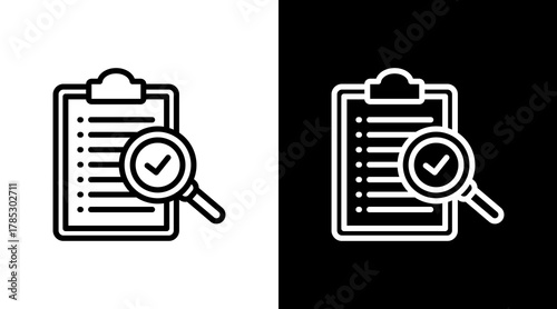 Assessment White Icon Set Design