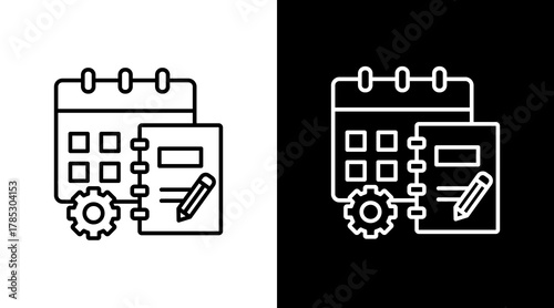 Meeting Agenda  White Icon Set Design