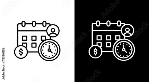 Resource Calendar  White Icon Set Design