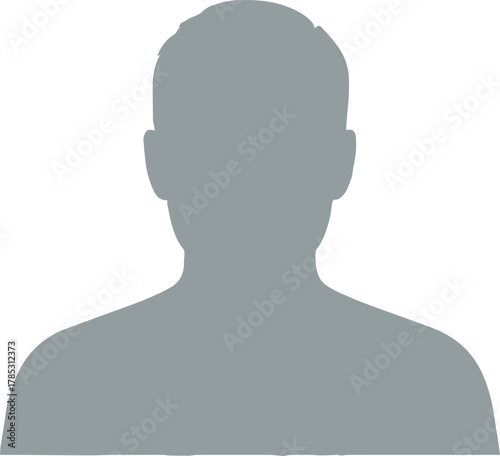 avatar headshot silhouette portrait profile icon placeholder vector