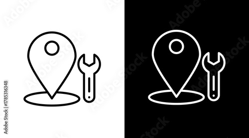 Location  Icon Set Multiple Style Collection