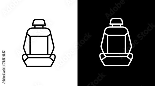 Car Seat  Icon Set Multiple Style Collection