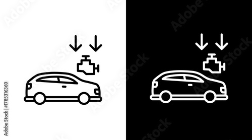 Car Engine  Icon Set Multiple Style Collection