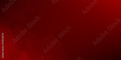 Red gradient with halftone abstract background for backdrop or presentation. red dot background.