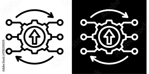 Process Optimization Icon Set Multiple Style Collection