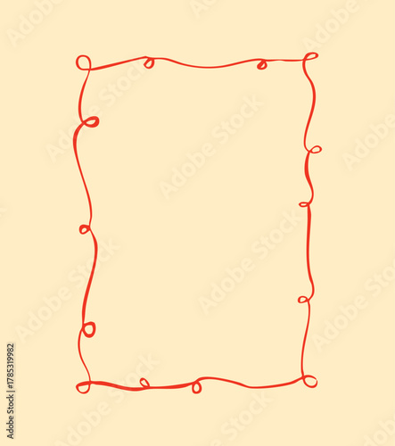 Set bow frames template with space for text. Hand drawn frames with bows ribbons isolated on background. Vertical border frame. La dolce vita. Hand drawn retro frames set. Scribble wavy borders