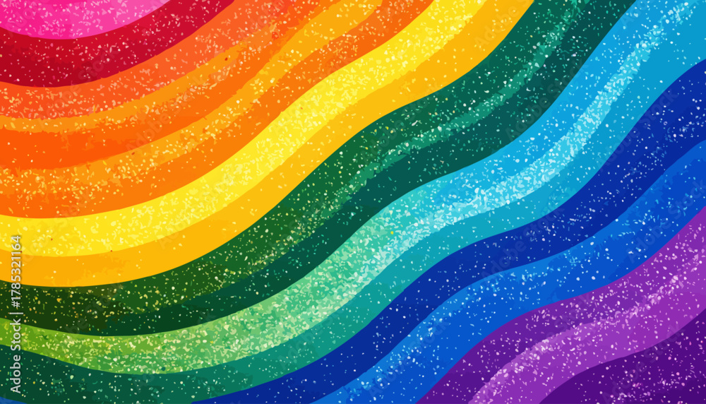 Fototapeta premium Vibrant Rainbow Waves Background.