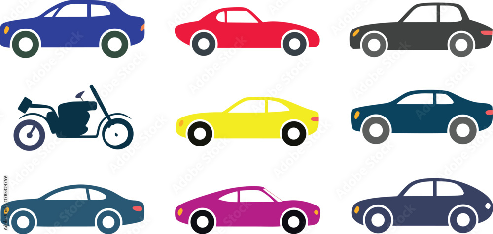 Naklejka premium Editable and scalable eps files. car vector . business card