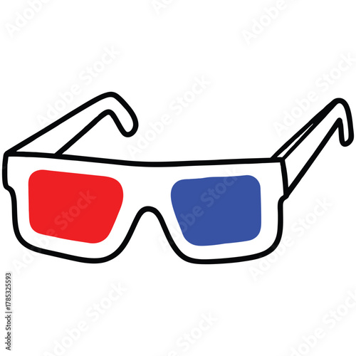 Step into another dimension with fun 3D glasses in red and blue for movies now