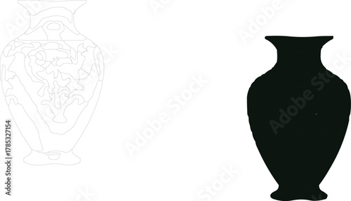 The image features two vases, each showcasing distinct characteristics and color schemes.