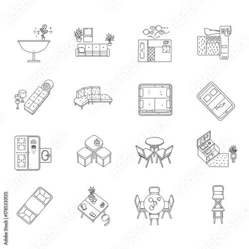 furniture arrangement ideas showcasing layout plans and interior design schemes perfect for illustrating home styling and renovation projects offering space optimization