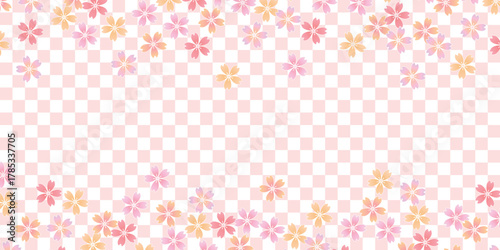 桜　和紙　模様　背景　