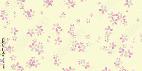 桜　和紙　模様　背景　