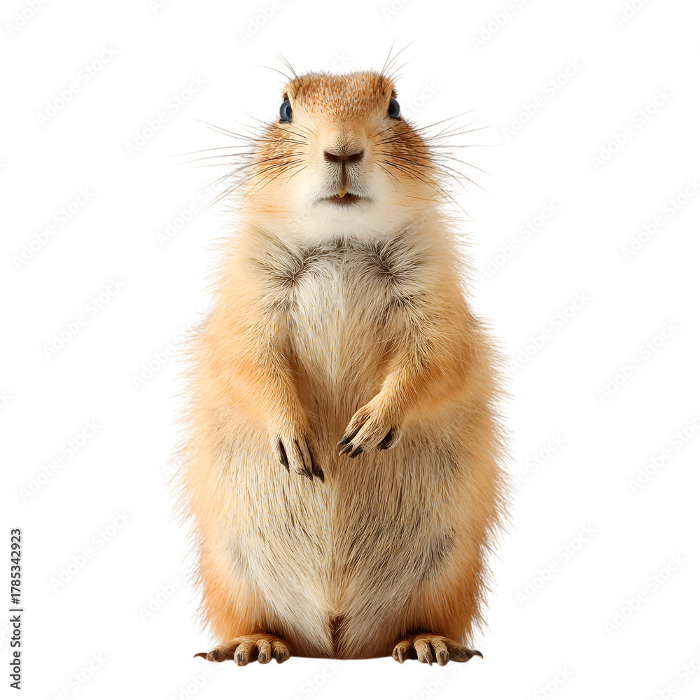 Obraz premium Prairie dog standing with a curious expression