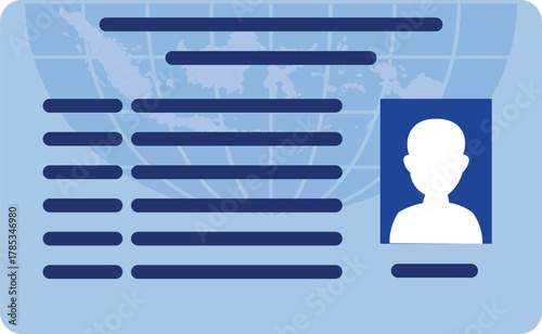 KTP vector illustration Indonesian national electric identity card called ektp or kartu tanda penduduk