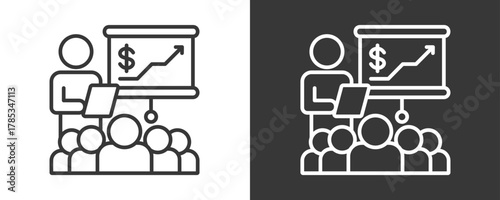 Training Icon Set Vector Collection Isolated In Black And White
