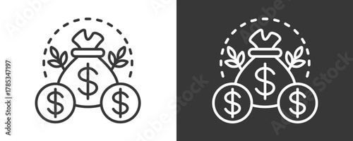 Profitability Icon Set Vector Collection Isolated In Black And White