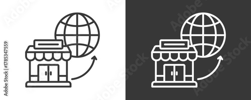 Export Icon Set Vector Collection Isolated In Black And White
