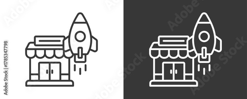 Start Up Icon Set Vector Collection Isolated In Black And White