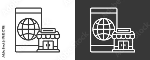 E-Commerce Icon Set Vector Collection Isolated In Black And White