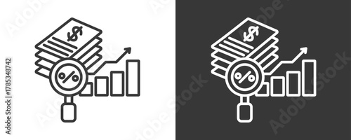 Taxation Icon Set Vector Collection Isolated In Black And White