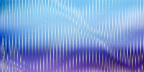 Pearlescent ribbed white glass texture. Blue purple frosted acrylic bath wall. Ribbed fluted door window closeup. Retail display corrugated blurred cloud. Iridescent metal reeded wavy sheet surface.