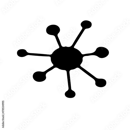 virus cell isolated on illustration